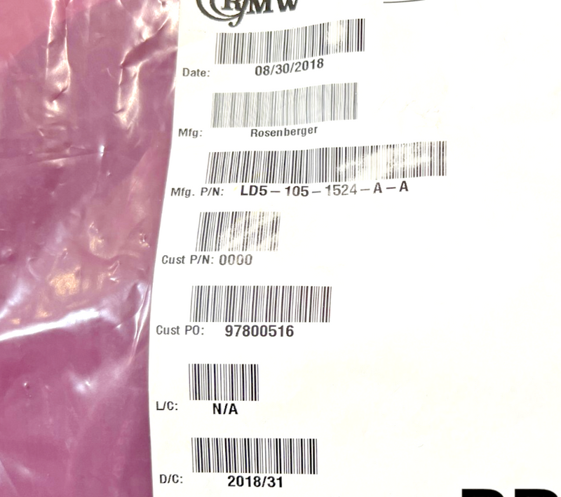 Load image into Gallery viewer, Rosenberger LD5-105-1524-A-A RF Cable HSD 5ft NEW with WARRANTY