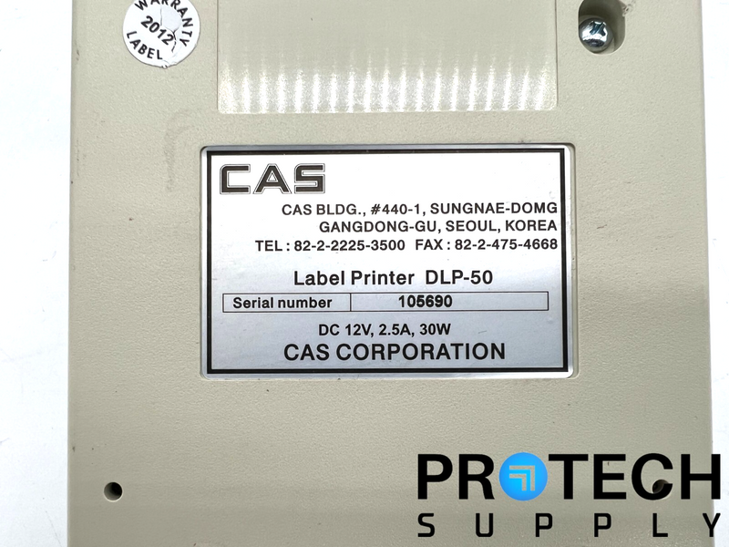 Load image into Gallery viewer, CAS Corporation DLP-50 Label Printer 12V 2.5A 30W + Power Adapter with WARRANTY