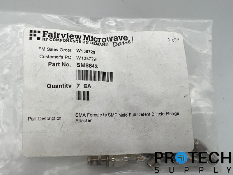 Load image into Gallery viewer, 7/Pk Fairview Microwave SMA Female to SMP 2 Hole Flange Adapter SM8843