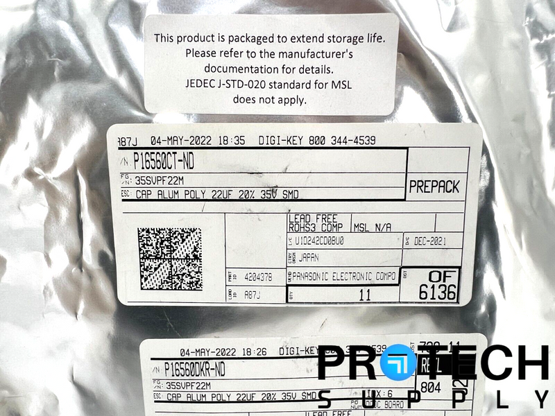 Load image into Gallery viewer, 11/Pk Panasonic P16560CT-ND Aluminum Polymer Capacitors NEW SEALED w/ WARRANTY