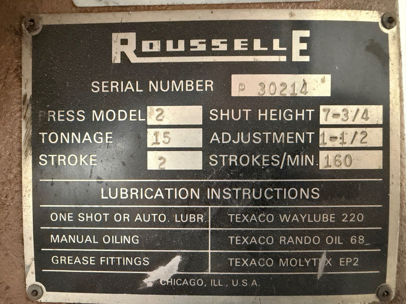 Load image into Gallery viewer, Rousselle 1 Mechanical Press 15 Ton