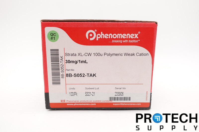 Load image into Gallery viewer, (100/Pk) Strata XL-CW 100µm Polymeric Weak Cation 30mg/1mL Tubes NEW