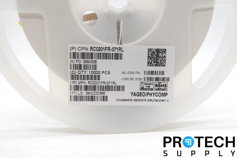 Load image into Gallery viewer, (10000/Reel) YAGEO RC0201FR-071RL Thick Film Resistor 1 Ohms ±1% NEW