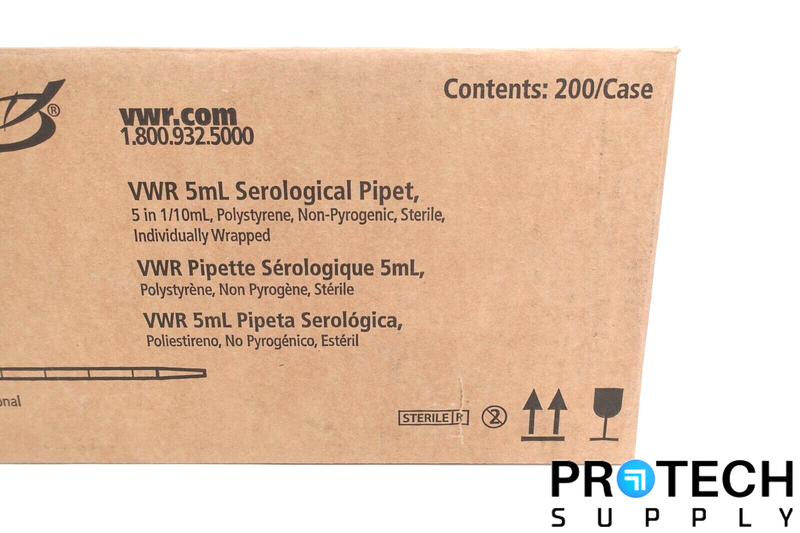 Load image into Gallery viewer, (Case of 100) VWR 89130-896 5mL Serological Pipet 5 in 1/10mL NEW with WARRANTY