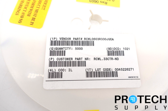 (Qty 5000) Vishay Dale RCWL0603R330JQEA Roll of Resistor Chip NEW w/ WARRANTY