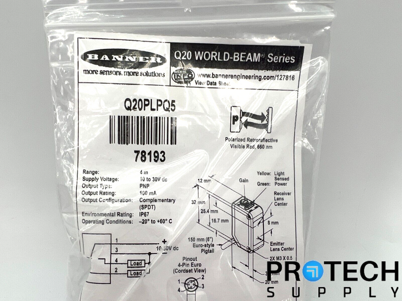 Load image into Gallery viewer, Banner Q20PLPQ5 Q20 World-Beam with WARRANTY