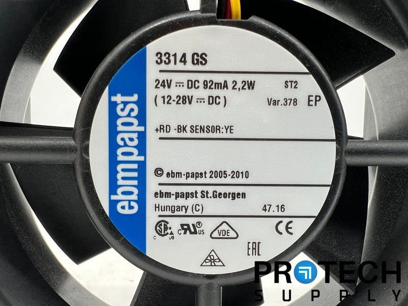 Load image into Gallery viewer, Ebmpapst 3314 GS 3-Wire Cooling Fan 92 x 92mm 24V with WARRANTY