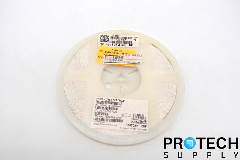 Load image into Gallery viewer, (Qty 5000) Yageo RC1206JR-070RL Roll of Chip Resistors NEW with WARRANTY