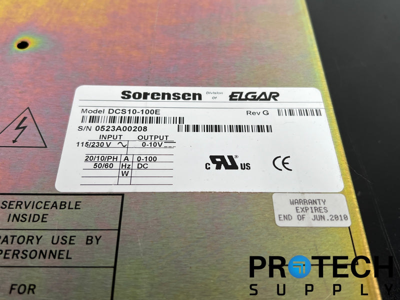 Load image into Gallery viewer, Sorensen DCS 10-100E Programmable DC Power Supply with WARRANTY