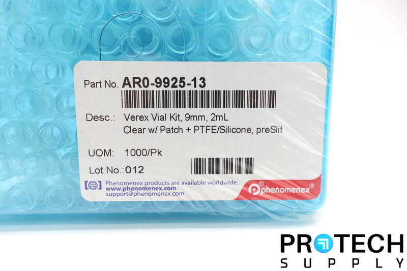 Load image into Gallery viewer, (200/Box) Phenomenex Verex Vial Kit 9mm 2mL w/ Caps AR0-9925-13 NEW w/ WARRANTY