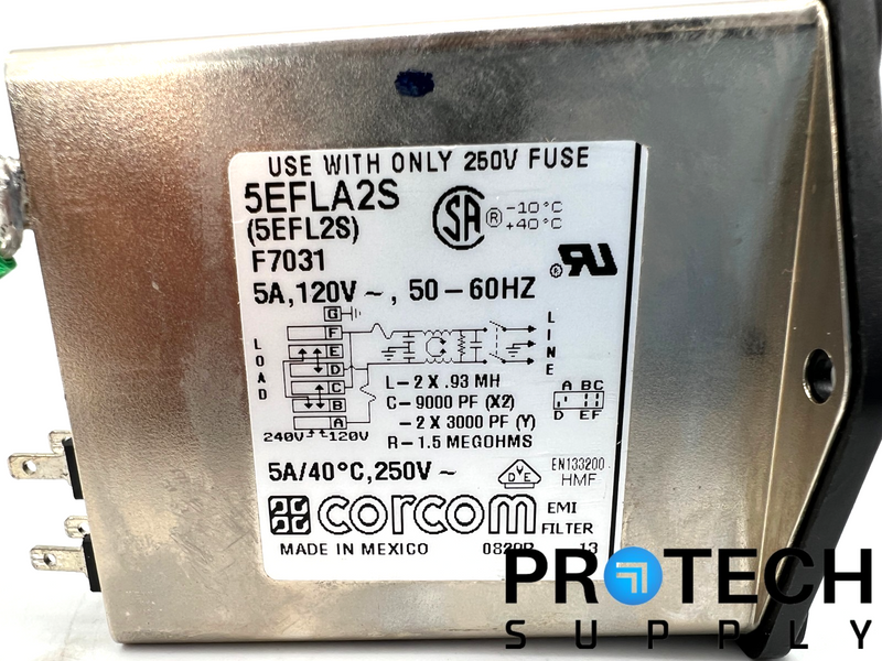 Load image into Gallery viewer, Corcom 5EFLA2S Power Entry Connector Module 5A 120V 50-60Hz with WARRANTY