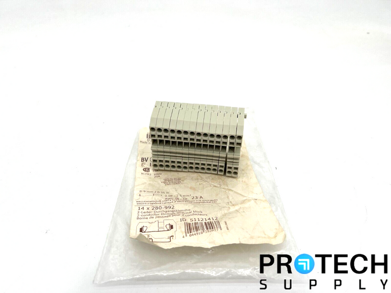 Load image into Gallery viewer, 14/Pk WAGO 280-992 Terminal Block Connector 2 Position NEW with WARRANTY
