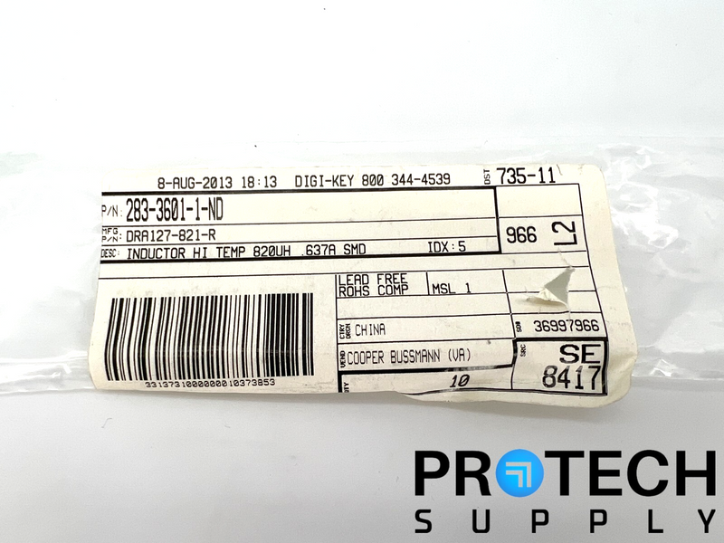 Load image into Gallery viewer, (9/Pk) Electronics Division DRA127-821-R Shielded Inductor 820µH NEW w/ WARRANTY