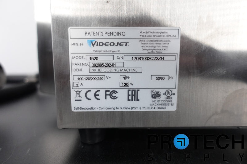 Load image into Gallery viewer, Videojet Technologies 1520 Inkjet Coding Machine 392095-202-01 with WARRANTY