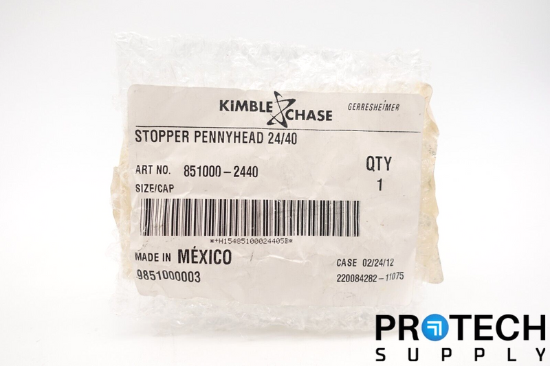 Load image into Gallery viewer, Kimble Chase 851000-2440 Glass Pennyhead Stopper 24/40 NEW with WARRANTY