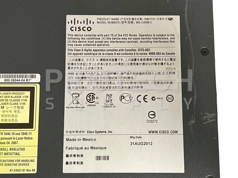 Load image into Gallery viewer, Cisco WS-C4506-E Catalyst Chassis 4500-E Series GUARANTEED