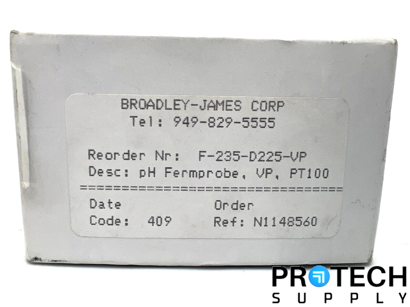 Load image into Gallery viewer, Broadley James F-235-D225-VP Sterilizable pH Electrode with WARRANTY