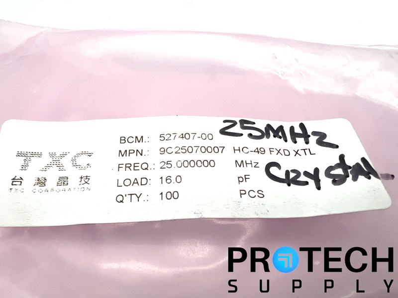 Load image into Gallery viewer, (120/Pk) TXC 9C25070007 Crystal 25MHz 16pF 30Ohms NEW with WARRANTY