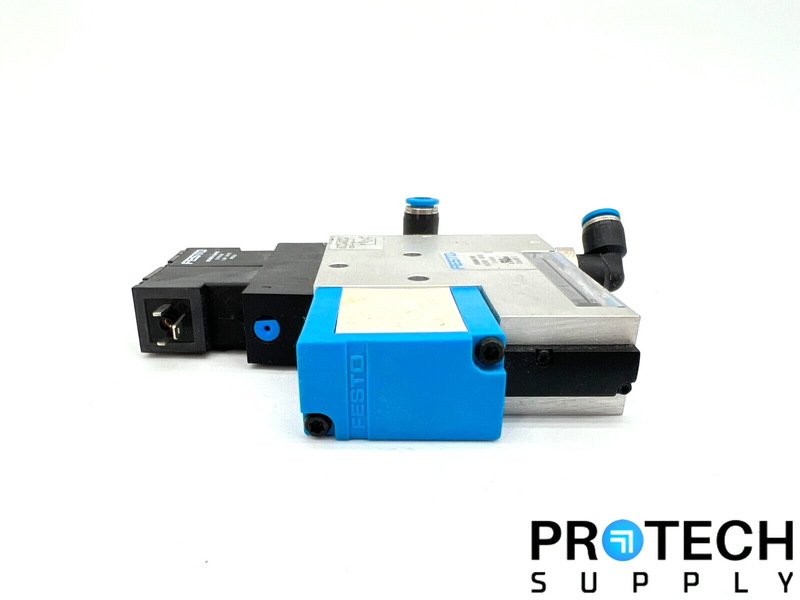 Load image into Gallery viewer, Assy Festo VADMI-140 Vacuum Generator + MSOEB-3-24V Solenoid Valve w/ WARRANTY