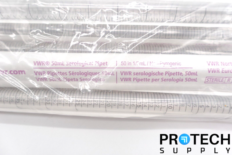 Load image into Gallery viewer, (25/Pk) VWR 89130-902 50mL Sterile Disposable Serological Pipets NEW & WARRANTY