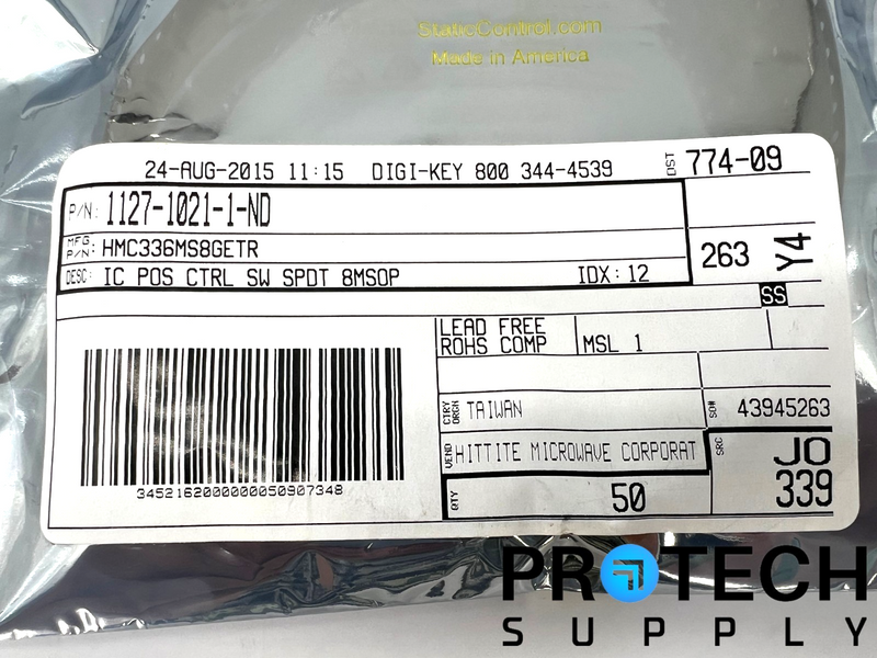 Load image into Gallery viewer, (100/Pk) Analog Devices HMC336MS8GE 8-Pin RF Switch 50Ohm SEALED with WARRANTY