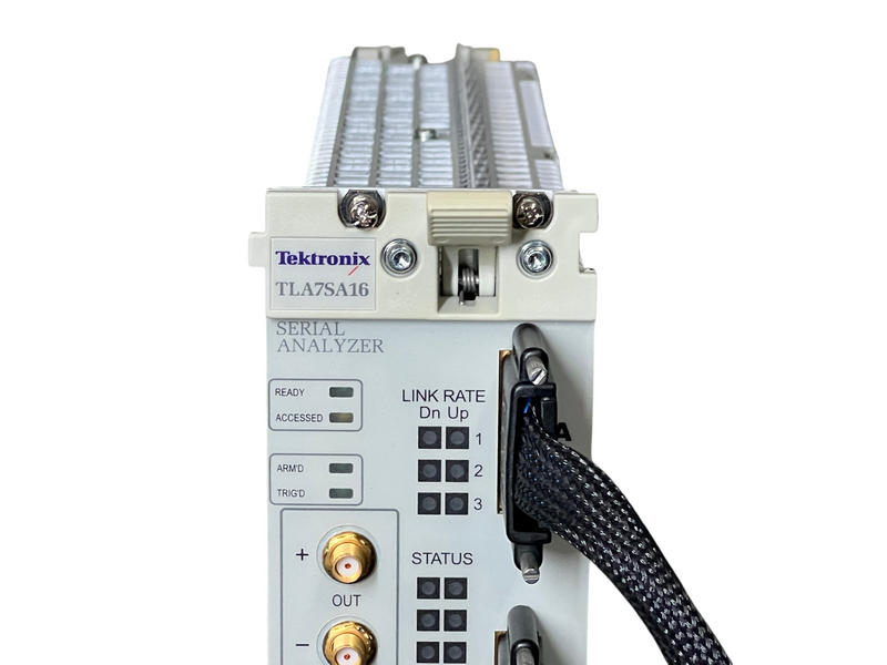 Load image into Gallery viewer, Tektronix TLA7SA16 Serial Data Analyzer + P67SA08S Slot Interposer Probe