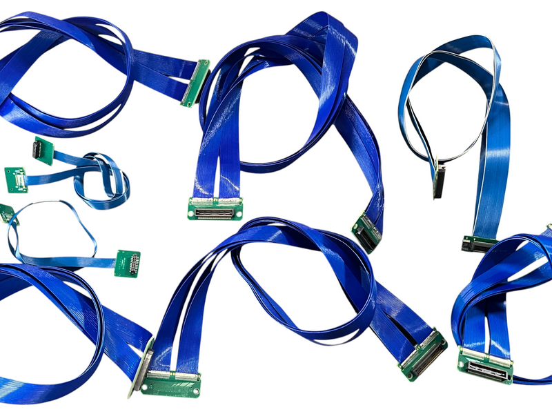 Load image into Gallery viewer, (Lot of 9) Misc Samtec HDR High Speed Ribbon Twinax Cable Assemblies