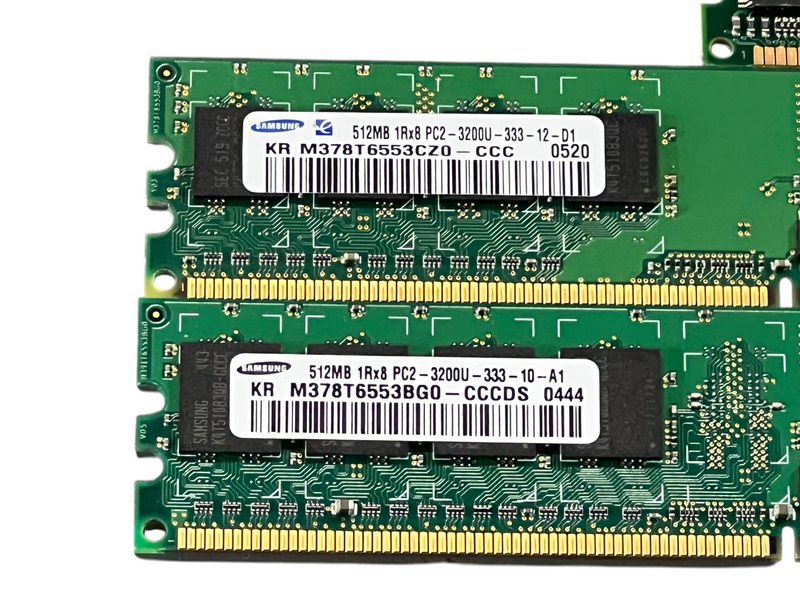 Load image into Gallery viewer, (Lot of 6) Misc 512Mb RAM Memory Module Samsung / Elpida / Super Talent