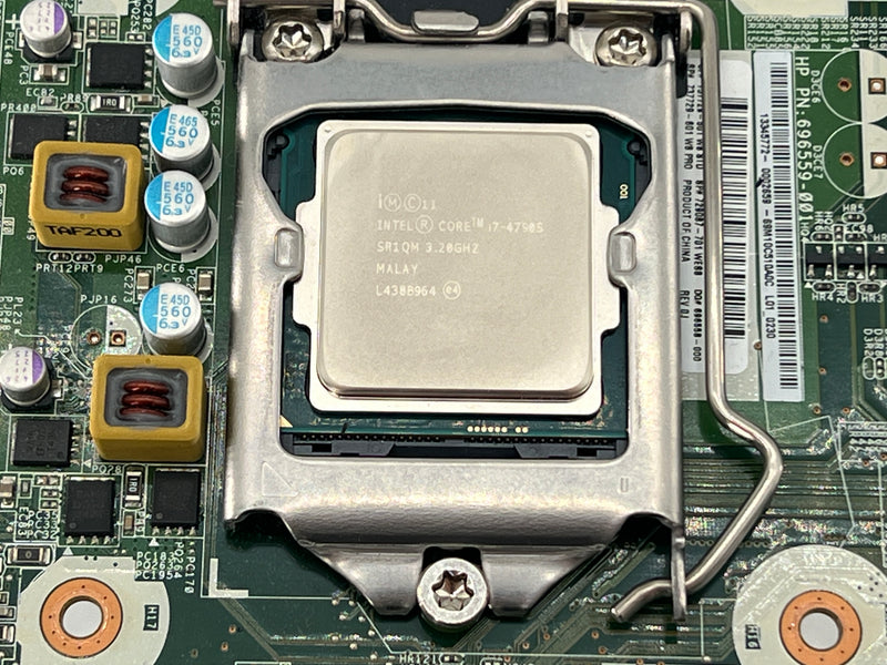 Load image into Gallery viewer, HP 696557-001 Motherboard + Intel Core i7-4790S + AMD Graphics Card + Heat Sink