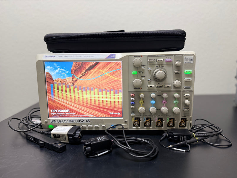 Load image into Gallery viewer, Tektronix DPO5104B 1GHz 10GS/s 4-Ch Oscilloscope w/ TCP0020 Current & TPP1000 Probes