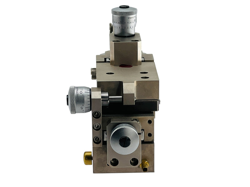 Load image into Gallery viewer, 3-Axis Probe Micropositioner w/ x3 Starrett 464 Micrometers