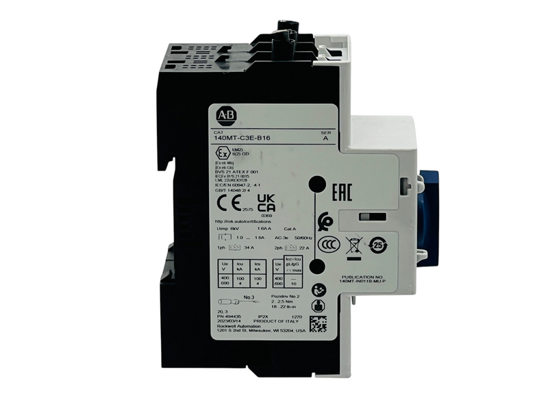 Load image into Gallery viewer, Allen-Bradley 140MT-C3E-B16 1-1.6A Motor Protection Circuit Breaker
