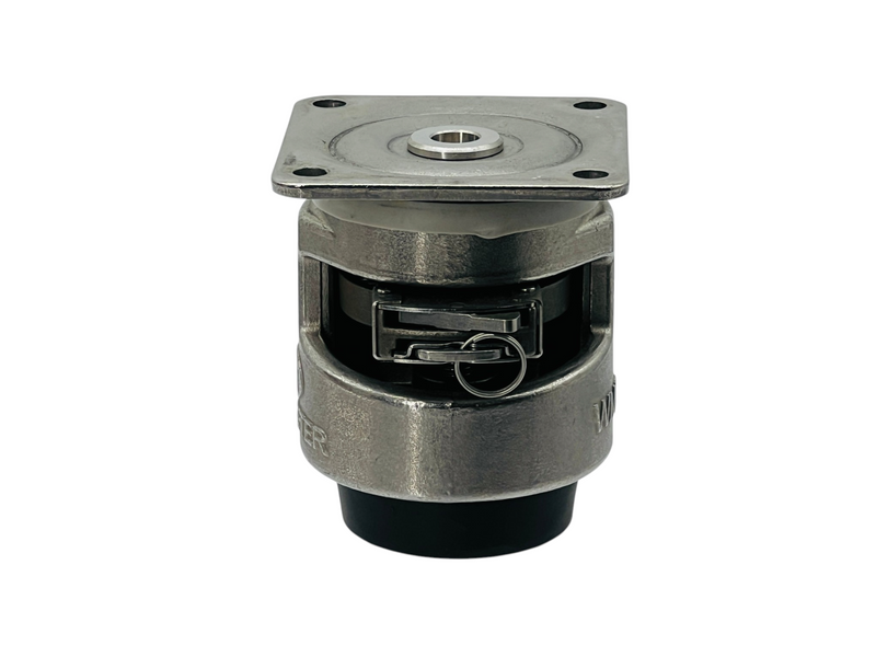Load image into Gallery viewer, WMI Caster WMIS-80 Stainless Plate Mount Leveling Swivel Caster