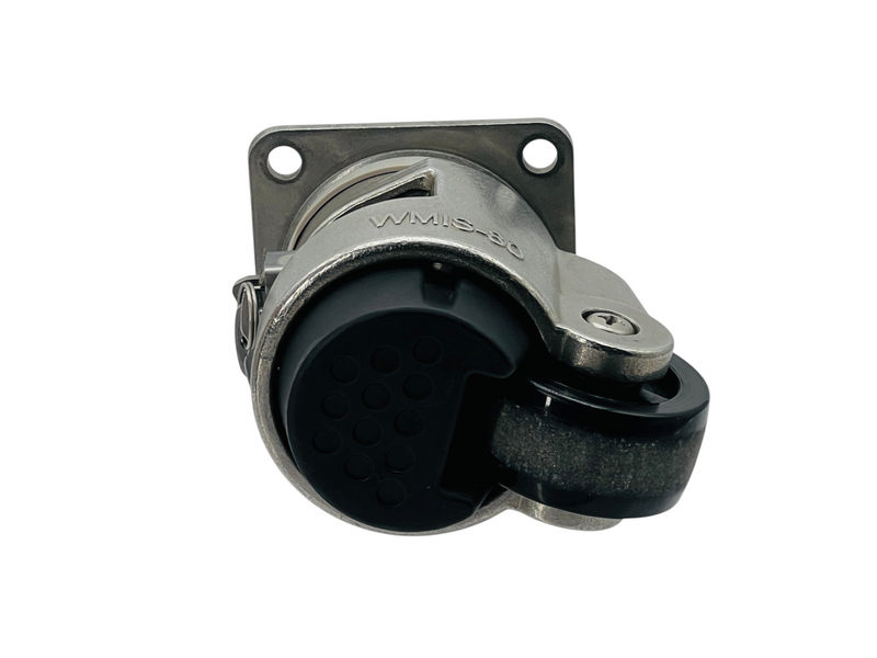Load image into Gallery viewer, WMI Caster WMIS-80 Stainless Plate Mount Leveling Swivel Caster