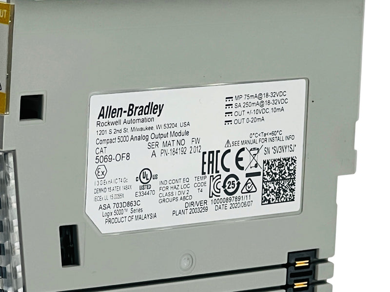 Load image into Gallery viewer, Allen-Bradley 5069-OF8 Compact 5000 8 Channel Analog Output Module Series A
