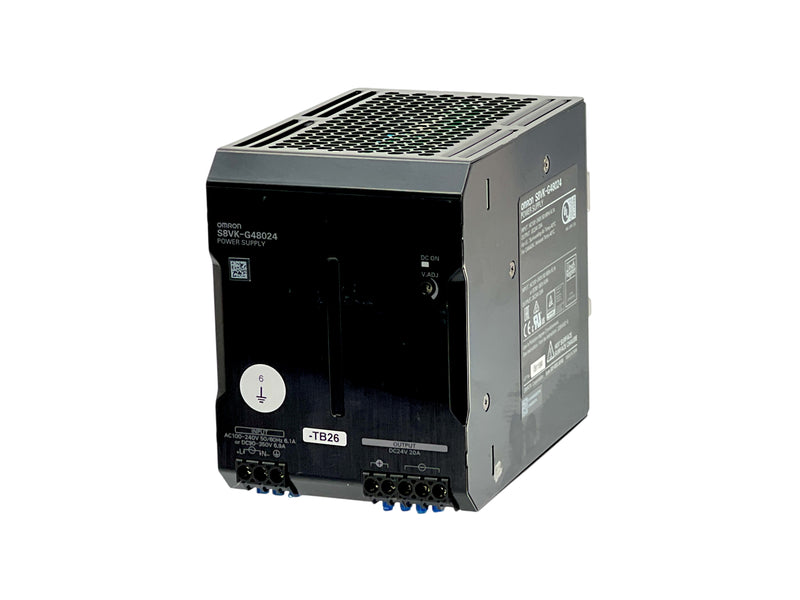 Load image into Gallery viewer, OMRON S8VK-G48024 24VDC 20A 480W DIN Rail Power Supply · photo 1