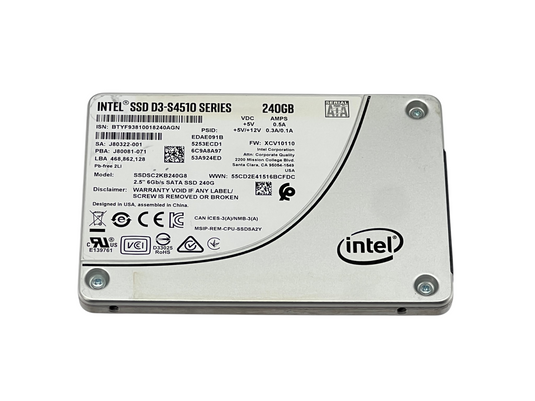 Intel SSDSC2KB240G8 Solid State Drive D3-S4510 240GB