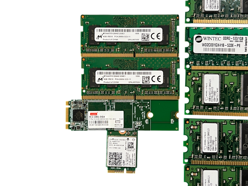 Load image into Gallery viewer, (Lot of 14) Misc RAM Wintec / Micron / Mosel Vitelic / Intel 128Mb-8Gb
