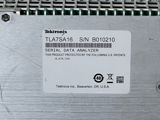 Tektronix TLA7SA16 Serial Data Analyzer + P67SA08S Slot Interposer Probe