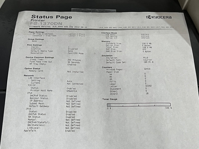 Load image into Gallery viewer, Kyocera FS-1370DN Laser Printer
