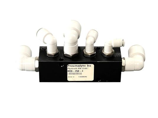 (Lot of 3) Pneumadyne Pneumatic Manifold M20-250-4 / M10-125-8 / M20-250-8