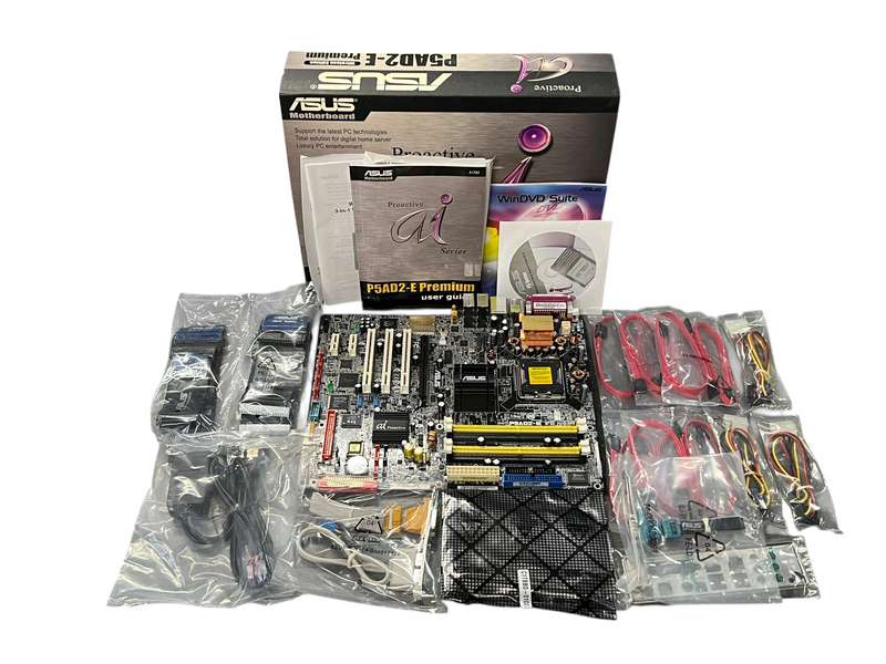 Load image into Gallery viewer, Asus P5AD2-E Deluxe Motherboard + Accessories NEW
