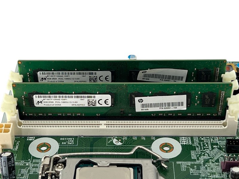 Load image into Gallery viewer, HP 748493-001 Motherboard + Intel Core i7-4770s + x2 Micron 8GB RAM + Heat Sink
