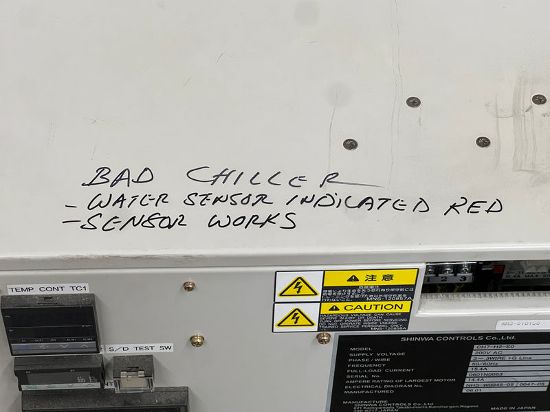 Load image into Gallery viewer, Shinwa Controls CH7-H2-S0 Semiconductor Test System Chiller FOR PARTS / REPAIR
