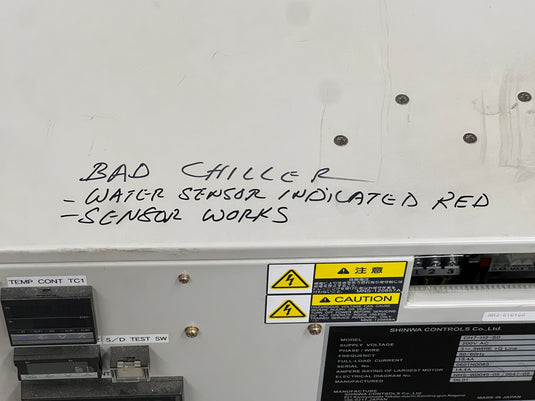Shinwa Controls CH7-H2-S0 Semiconductor Test System Chiller FOR PARTS / REPAIR