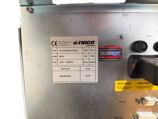 Rinco Dynamic 745 35kHz 900W Ultrasonic Plastic Welder w/ ACU Controller