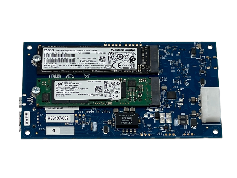 Load image into Gallery viewer, Intel Thundercat3 SSD Test Board + Western Digital 256GB SSD + Micron 512GB SSD
