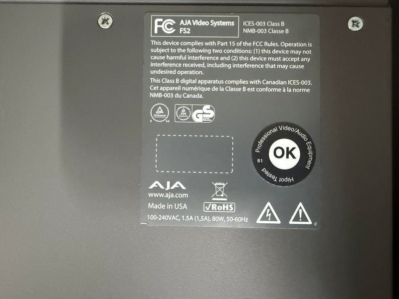 Load image into Gallery viewer, AJA FS2 Dual Channel Frame Synchronizer and Converter AS-IS
