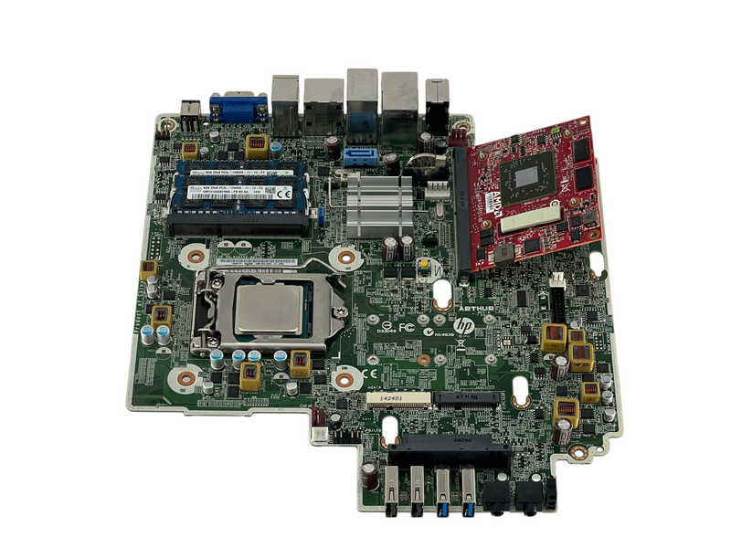 Load image into Gallery viewer, HP 696557-001 Motherboard + Intel Core i7-4790S + AMD Graphics Card + Heat Sink

