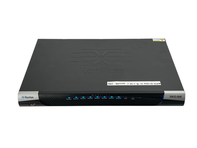 Load image into Gallery viewer, Raritan DKX3-808 KVM-Over-IP Switch FOR PARTS / REPAIR
